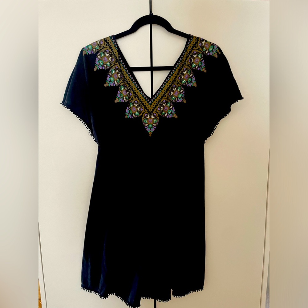 Free People Mini Dress (Vintage) with beautiful printed detailing.